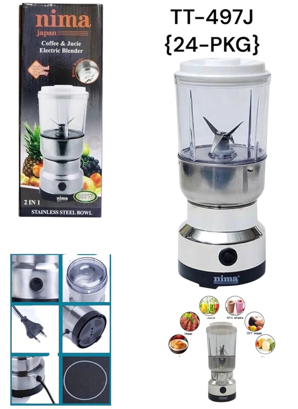 NIMA 2 IN 1 ELECTRIC GRINDER AND JUICERS 