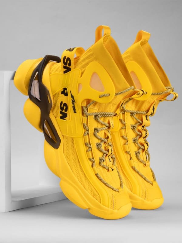  NORTON NS/SN Chunky High-Top Sneakers - Electric Yellow